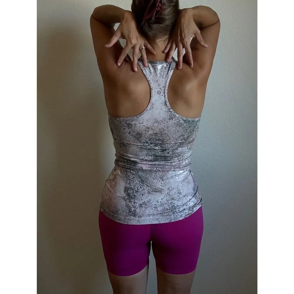 Lululemon Cool Racerback Tank Top Sugar Crush Multi 6 Workout